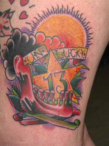 Tattoos - Traditional Old School tattoos - jaw bone